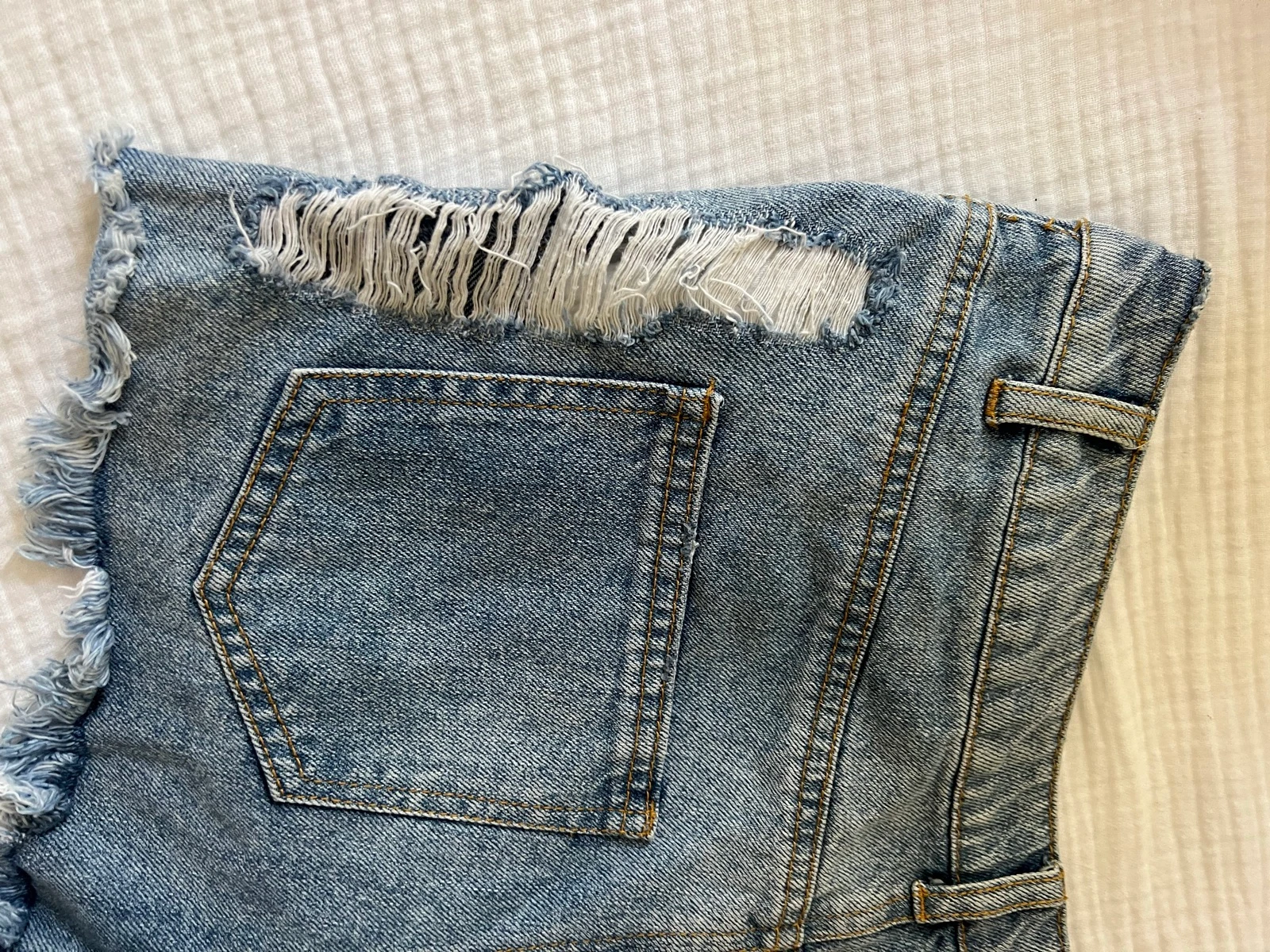 Short in short denim – photo 7